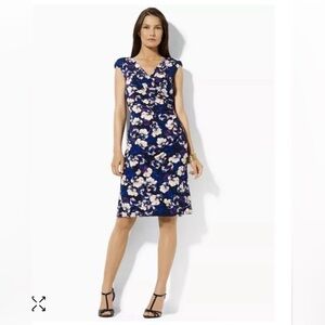 Lauren Ralph Lauren Floral Faux Wrap Dress - Size 12